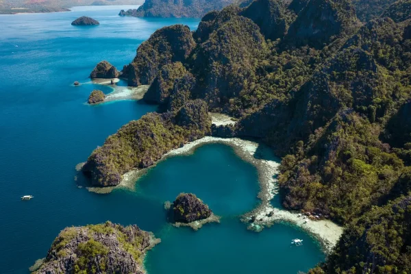 prise de vue drone philippines montagnes océan