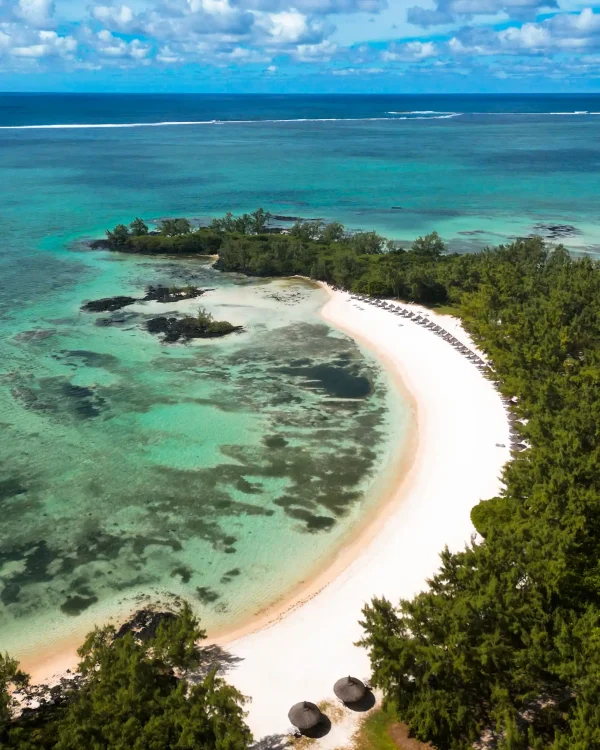 plage magnifique vue du ciel ile aux cerfs