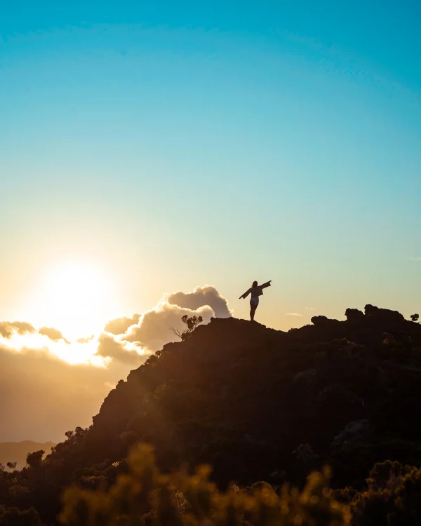 piton de la fournaise couchée du soleil